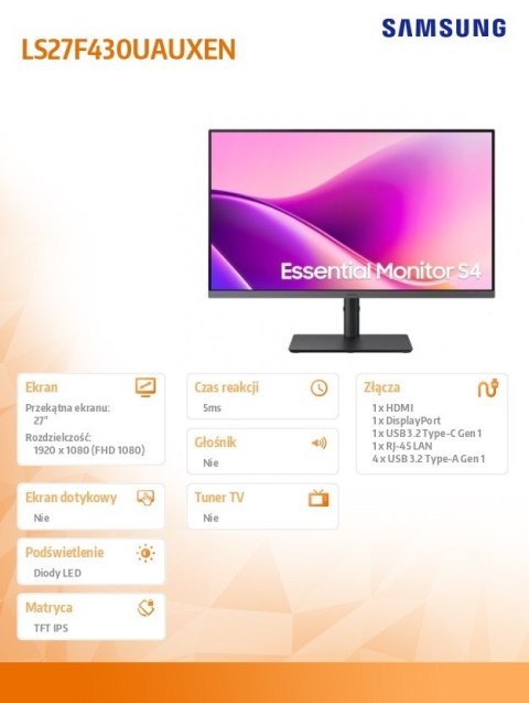 Monitor 27 cali LS27F430UAUXEN