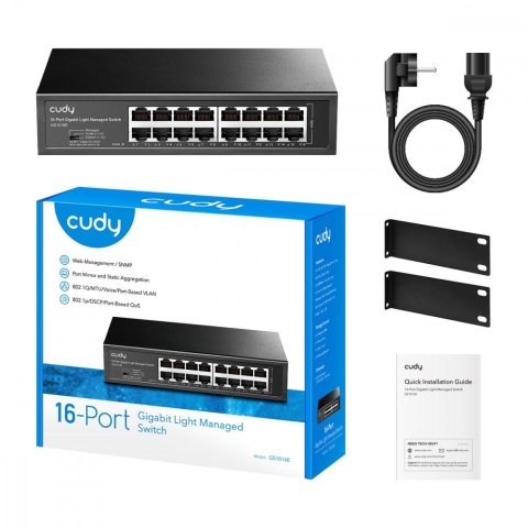 Przełącznik GS1016E 16-Port Gigabit Light Managed Switch