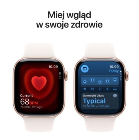 Watch Series 11 GPS, koperta 42 mm z aluminium w kolorze różowego złota, pasek sportowy w kolorze łagodnego różu - rozmiar M/L