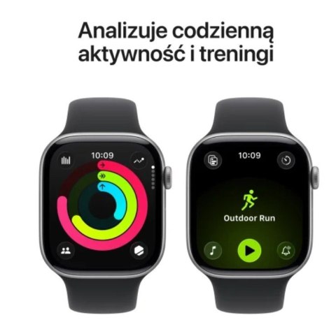 Watch Series 11 GPS koperta 46 mm z aluminium w kolorze gwiezdnej szarości, pasek sportowy w kolorze czarnym - rozmiar M/L