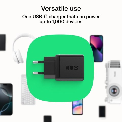 Ładowarka sieciowa 30W 1xUSB-C 1xUSB-A czarna