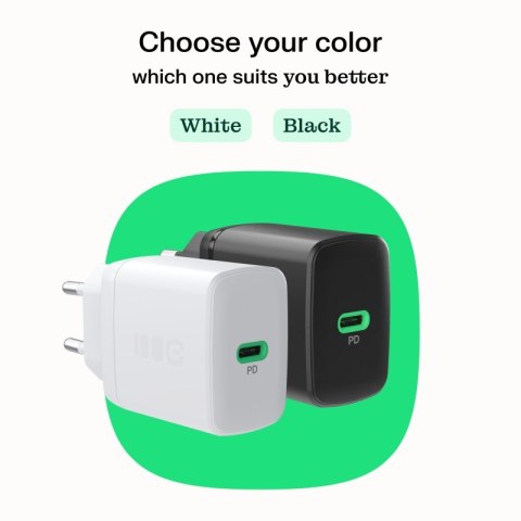 Ładowarka sieciowa 30W 1xUSB-C 1xUSB-A czarna