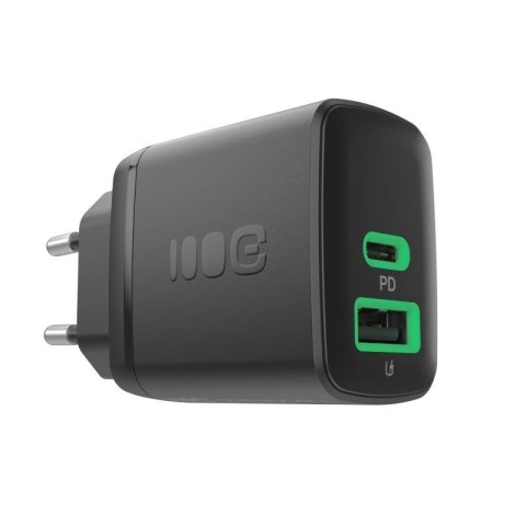 Ładowarka sieciowa 30W 1xUSB-C 1xUSB-A czarna
