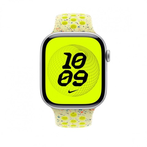 Pasek sportowy Nike w kolorze promiennym zielonożółtym do koperty 46 mm - rozmiar M/L