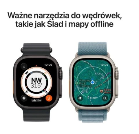 Watch Ultra 3 GPS + Cellular 49mm Koperta 49 mm z tytanu w kolorze naturalnym Opaska Alpine w kolorze jasnoniebieskim - rozmiar