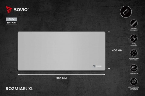 Podkładka 900 x 400 x 3 mm Turbo Dynamic Grey Edition XL SAVIO