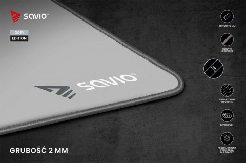 Podkładka pod mysz 250 x 250 x 2 mm Turbo Dynamic S Grey Edition