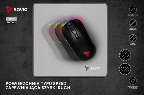 Podkładka pod mysz 250 x 250 x 2 mm Turbo Dynamic S Grey Edition