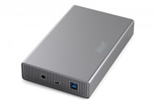 Obudowa zewnętrzna USB 3.0 na dysk SSD/HDD 3.5" SATA III max. 16 TB z zasilaczem, aluminiowa