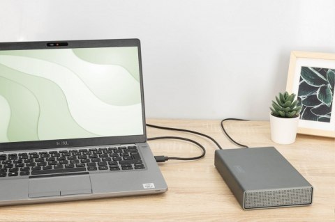 Obudowa zewnętrzna USB 3.0 na dysk SSD/HDD 3.5" SATA III max. 16 TB z zasilaczem, aluminiowa