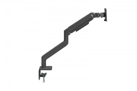 Ramię biurkowe pojedyncze z zaciskiem i sprężyną mechaniczną 1x LCD max. 49" 20kg, VESA: 75x75, 100x100, czarne