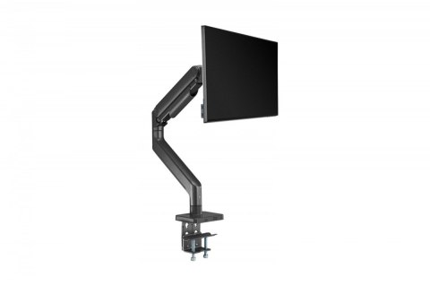 Ramię biurkowe pojedyncze z zaciskiem i sprężyną mechaniczną 1x LCD max. 49" 20kg, VESA: 75x75, 100x100, czarne