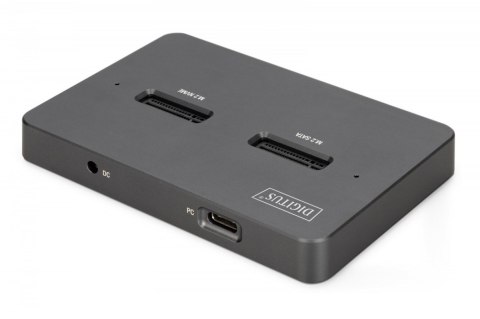 Stacja dokująca USB-C 3.2 Gen2 dla dysków SSD M.2 Duo NVMe oraz SATA (max. 2x 4 TB) z czytnikiem kart SD-Express 7.1 (max. 2 TB)
