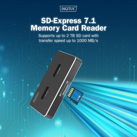Stacja dokująca USB-C 3.2 Gen2 dla dysków SSD M.2 Duo NVMe oraz SATA (max. 2x 4 TB) z czytnikiem kart SD-Express 7.1 (max. 2 TB)