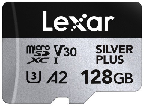 Karta pamięci microSD 128GB C10 A2 U3 V30 205/150MB/s Silver Plus
