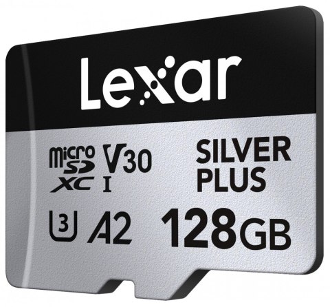 Karta pamięci microSD 128GB C10 A2 U3 V30 205/150MB/s Silver Plus