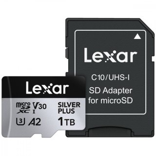 Karta pamięci microSD 1TB C10 A2 U3 V30 205/150MB/s Silver Plus