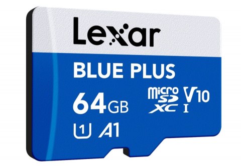 Karta pamięci microSD 64GB C10 A1 U3 V10 100MB/s Blue Plus