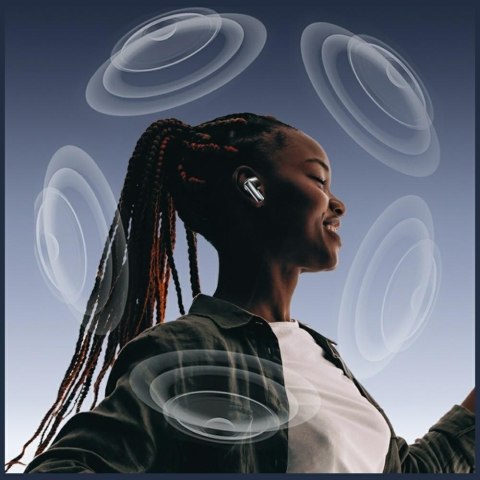 Słuchawki bluetooth ENC TP100 5.4 TWS LCD czarne