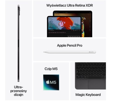 IPad Pro 11-calowy Wi-Fi 1 TB ze standardowym szkłem - Srebrny