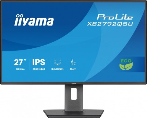 Monitor 27 cali XB2792QSU-B1 IPS,QHD, HAS (150) PIVOT, 120Hz,HDMI,DP, 350cd,1500:1, cienkie ramki, 2xUSB 3.2, ErP