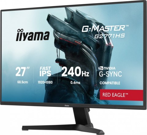 Monitor 27 cali G2771HS-B1 0.4ms,Fast IPS,DP,2xHDMI,240Hz,350cd, Adaptive G-SYNC - 1920 x 1080 @48-240Hz DisplayPort Only