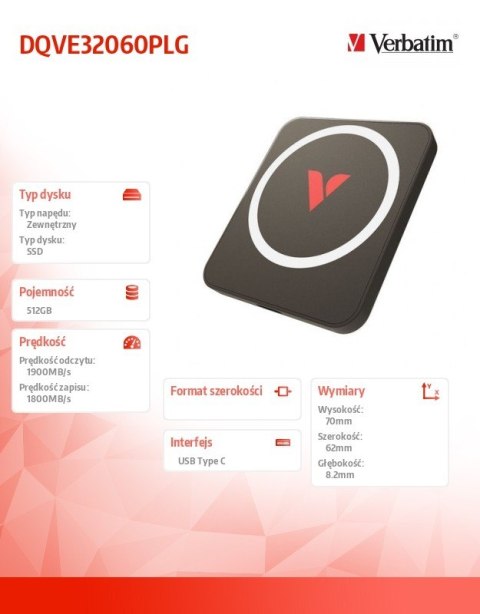 Dysk zewnętrzny SnapBack Magnetic SSD Mocha MagSave 512GB Apple ProRes 4K 60kl/s