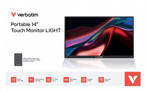 Przenośny monitor dotykowy Light zasilany bezprzewodowo Full HD