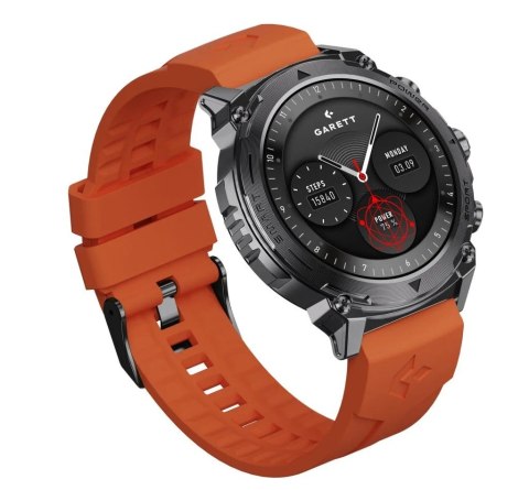Smartwatch Garett Atom czarny stalowy