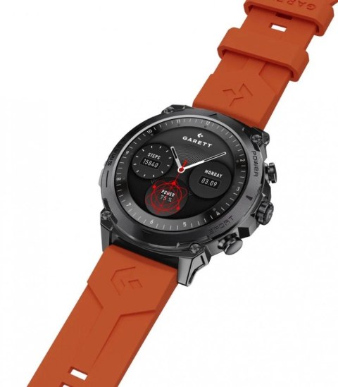 Smartwatch Garett Atom czarny stalowy