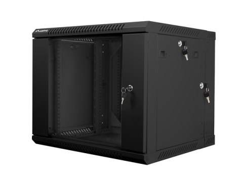 Szafa instalacyjna wisząca dwusekcyjna 19'' 9U 600X600mm czarna
