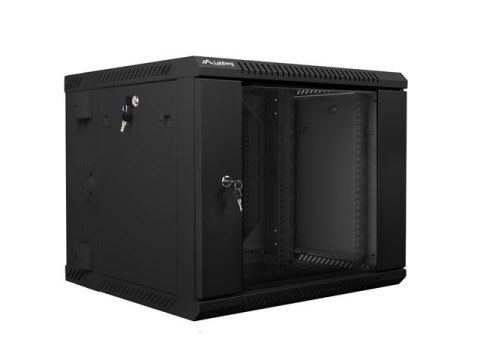 Szafa instalacyjna wisząca dwusekcyjna 19'' 9U 600X600mm czarna