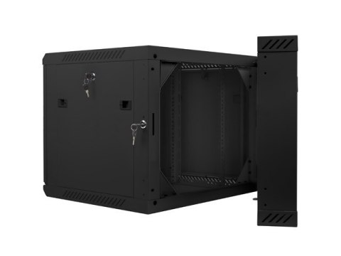 Szafa instalacyjna wisząca dwusekcyjna 19'' 9U 600X600mm czarna