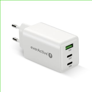 Ładowarka sieciowa GAN QC 4+ 65W 1XUSB 2XUSB-C biała SC-655Q