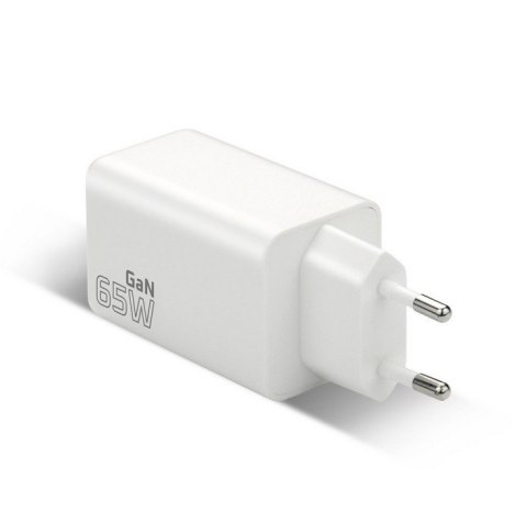 Ładowarka sieciowa GAN QC 4+ 65W 1XUSB 2XUSB-C biała SC-655Q