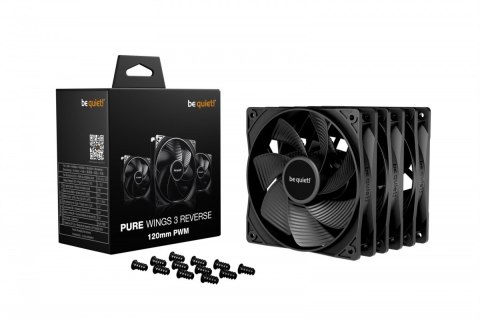 Wentylator Pure Wings 3 120mm PWM Reverse 3pack Black