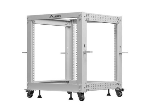 Stojak Open rack 19 cali 12U 600x600-1100 regulowany szary