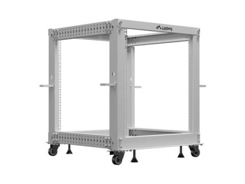 Stojak Open rack 19 cali 12U 600x600-1100 regulowany szary