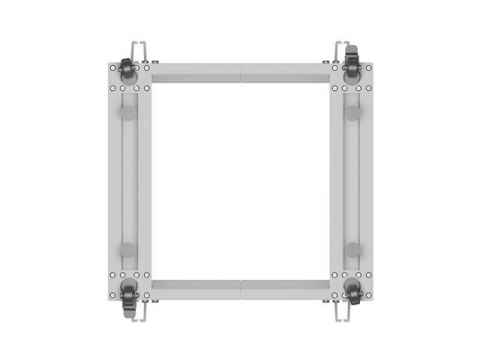 Stojak Open rack 19 cali 15U 600x600-1100 regulowany szary