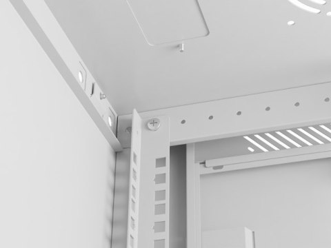 Szafa instalacyjna rack wisząca 19 cali 4U 600x450 drzwi perforowane (flat pack) szara