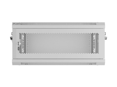 Szafa instalacyjna rack wisząca 19 cali 4U 600x450 drzwi perforowane (flat pack) szara