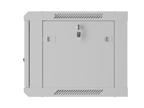 Szafa instalacyjna rack wisząca 19 cali 6U 600x450 drzwi perforowane (flat pack) szara