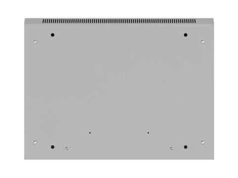 Szafa instalacyjna rack wisząca 19 cali 6U 600x450 drzwi perforowane (flat pack) szara