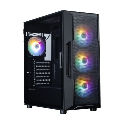 Obudowa I3 NEO V2 Mid Tower RGB fan x4 czarna