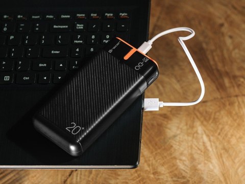 Power bank EnerGen 20000mAh PD+QC3.0 czarno-pomarańczowy