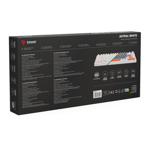 Klawiatura magnetyczna ASTRAL White OUTEMU White jade RGB 3 kolory keycapów