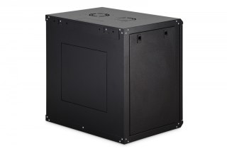 Szafa sieciowa wisząca Dynamic 19" 12U rack 607x600x450mm, drzwi szyba, czarna, niezłożona, 60kg