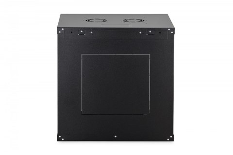 Szafa sieciowa wisząca Dynamic 19" 12U rack 607x600x450mm, drzwi szyba, czarna, niezłożona, 60kg