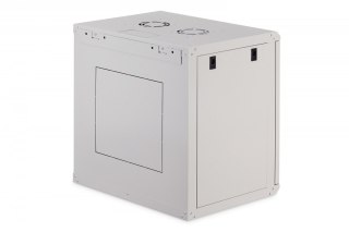 Szafa sieciowa wisząca Dynamic 19" 12U rack 607x600x450mm, drzwi szyba, szara, niezłożona, 60kg