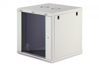 Szafa sieciowa wisząca Dynamic 19" 12U rack 607x600x600mm, drzwi szyba, szara, niezłożona, 60kg